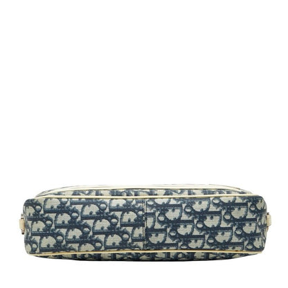 Dior Trotter No2 Crossbody Shoulder Bag Navy White PVC Leather Women's Dior
