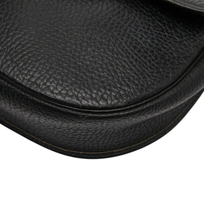 Dior CD Logo Crossbody Shoulder Bag Black Leather Women's Dior