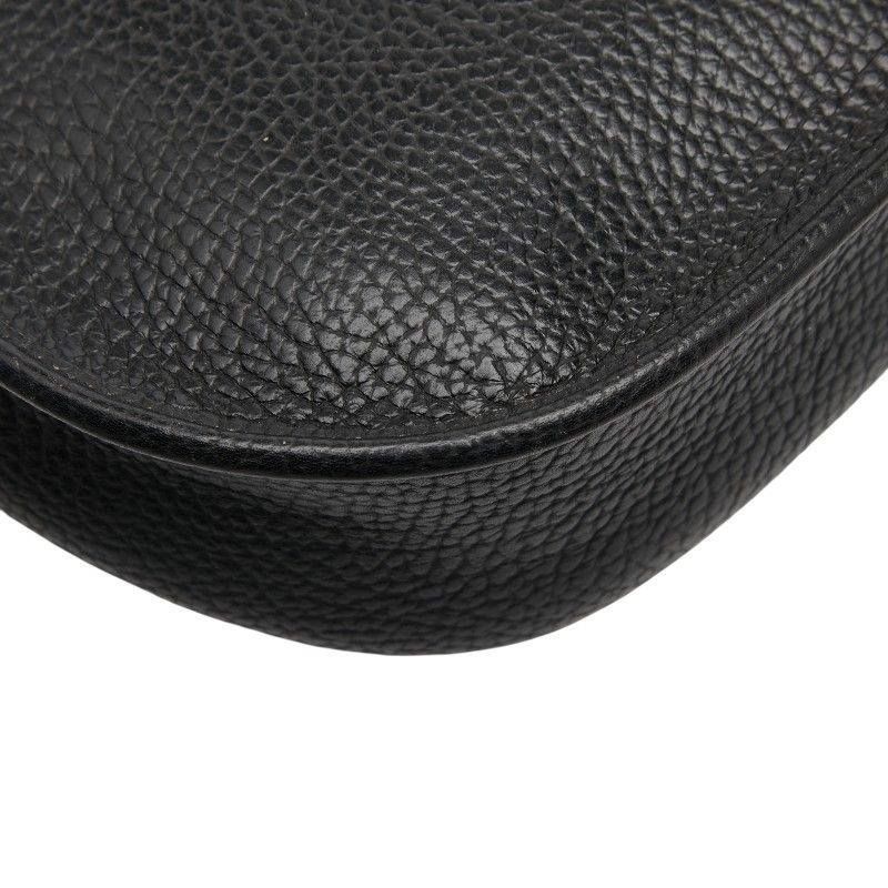 Dior CD Logo Crossbody Shoulder Bag Black Leather Women's Dior