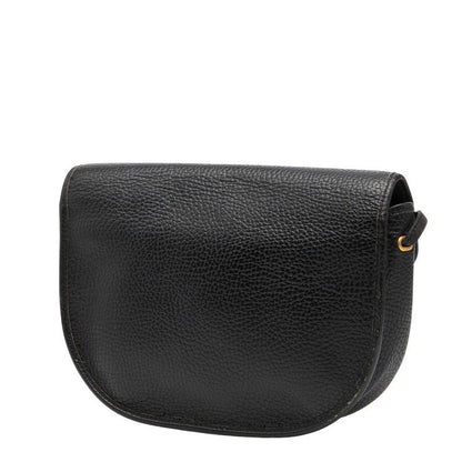 Dior CD Logo Crossbody Shoulder Bag Black Leather Women's Dior
