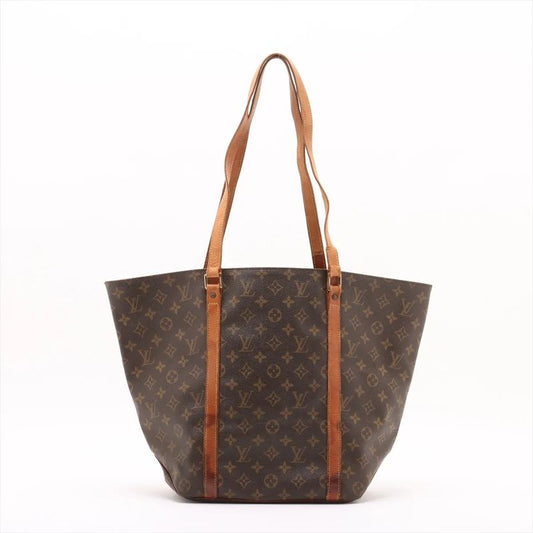 Louis Vuitton Monogram Sac Shopping M51108 Leather Tote Bag Shoulder A4 Men