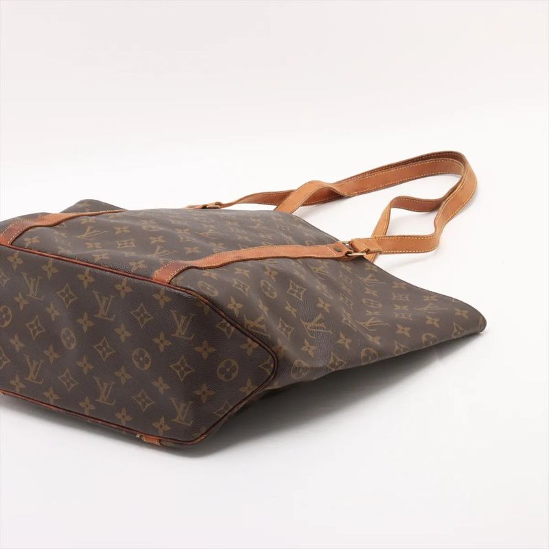 Louis Vuitton Monogram Sac Shopping M51108 Leather Tote Bag Shoulder A4 Men