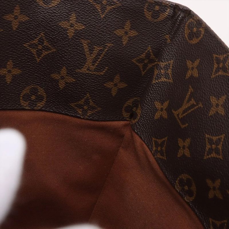 Louis Vuitton Monogram Sac Shopping M51108 Leather Tote Bag Shoulder A4 Men