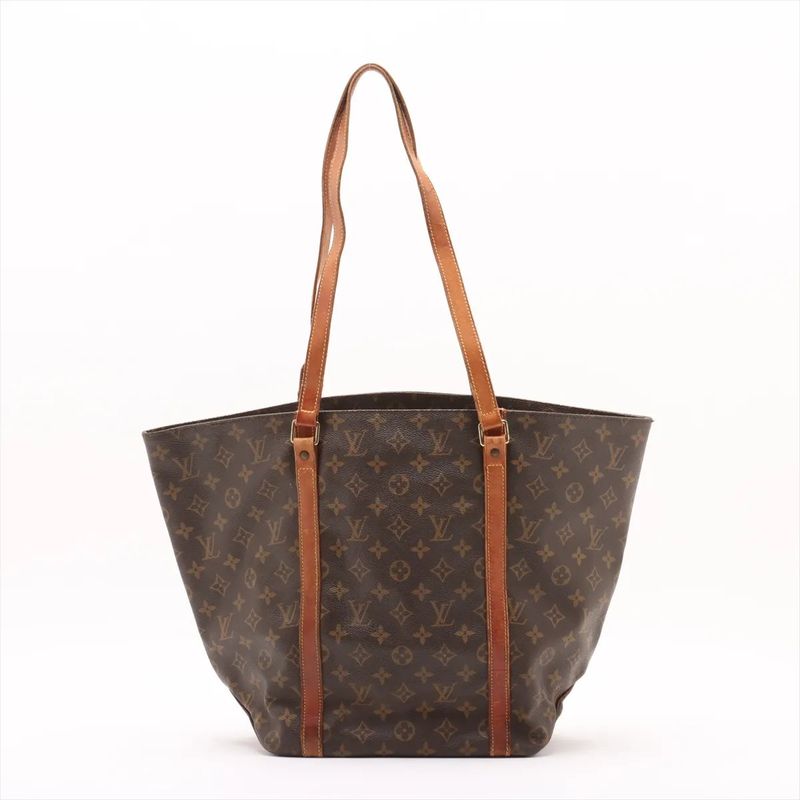 Louis Vuitton Monogram Sac Shopping M51108 Leather Tote Bag Shoulder A4 Men