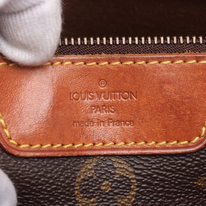 Louis Vuitton Monogram Sac Shopping M51108 Leather Tote Bag Shoulder A4 Men