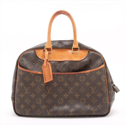Louis Vuitton Monogram Deauville M47270 Leather Handbag Tote Genuine Leather