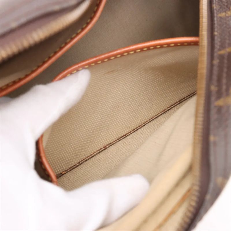 Louis Vuitton Monogram Deauville M47270 Leather Handbag Tote Genuine Leather