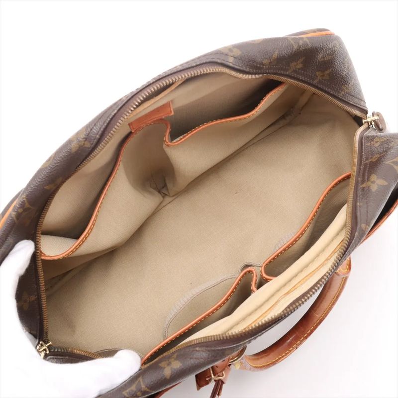 Louis Vuitton Monogram Deauville M47270 Leather Handbag Tote Genuine Leather
