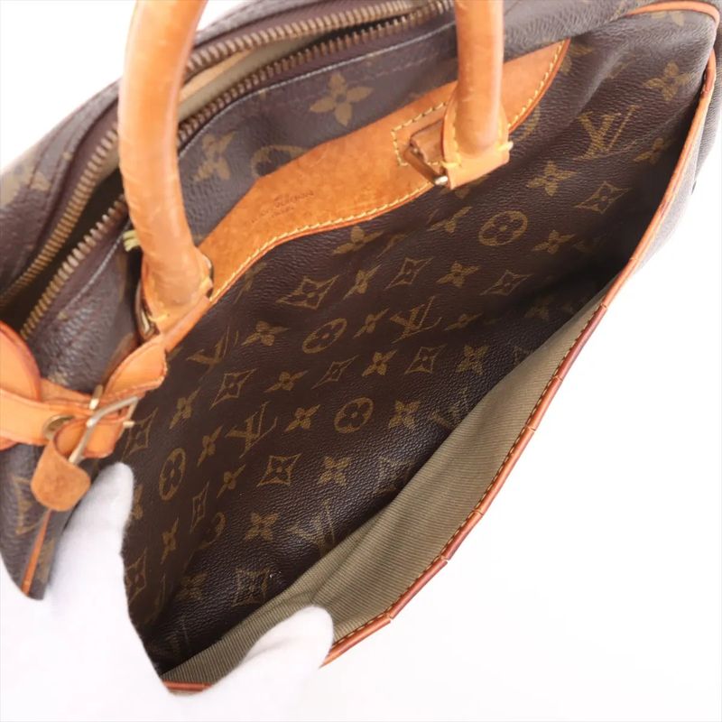 Louis Vuitton Monogram Deauville M47270 Leather Handbag Tote Genuine Leather