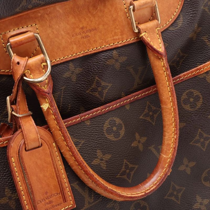 Louis Vuitton Monogram Deauville M47270 Leather Handbag Tote Genuine Leather