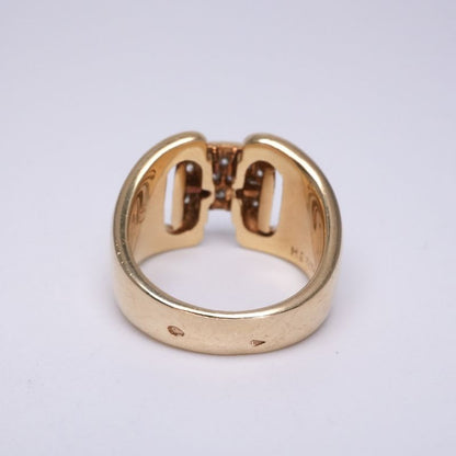 Hermes Ring 750 Gold Antique Diamond Jewelry