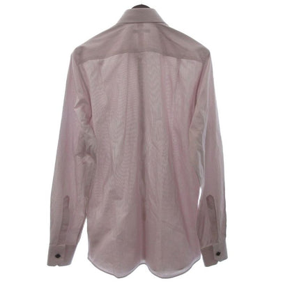 Louis Vuitton Business Shirt Long Sleeve Pinstripe Cotton Pink 38 15 AA SK