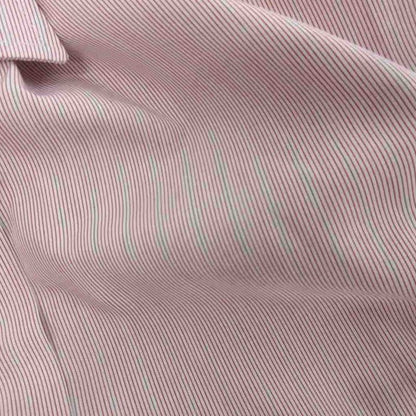 Louis Vuitton Business Shirt Long Sleeve Pinstripe Cotton Pink 38 15 AA SK
