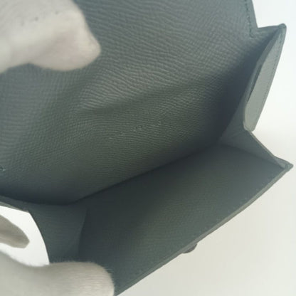 Hermes Coin Case Kelly Pocket Compact ck VERT Amande Epson Unisex