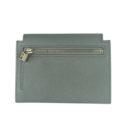 Hermes Coin Case Kelly Pocket Compact ck VERT Amande Epson Unisex