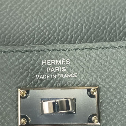 Hermes Coin Case Kelly Pocket Compact ck VERT Amande Epson Unisex