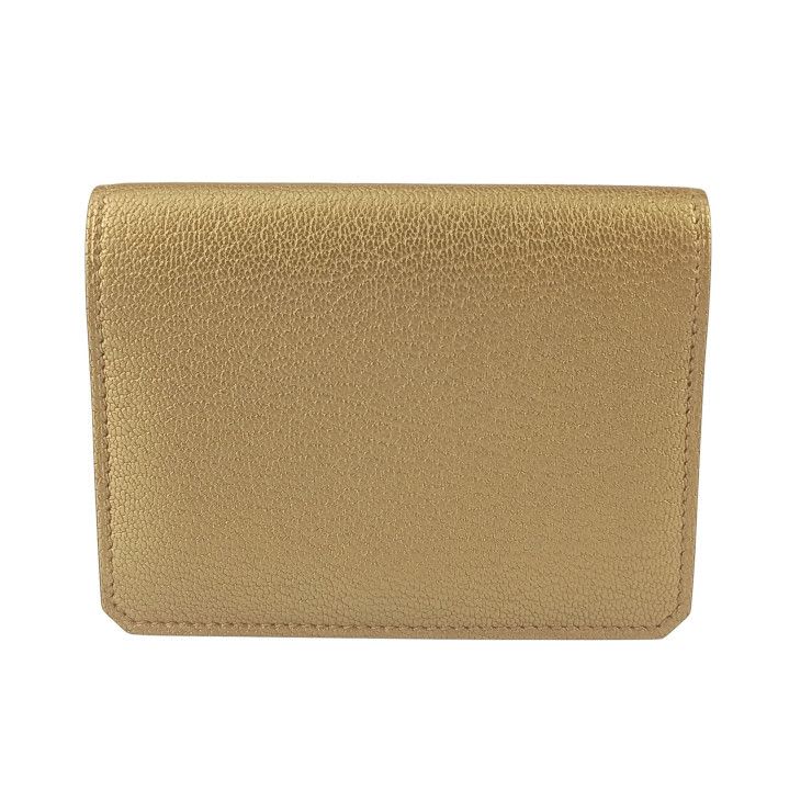 Hermes Card Case Business Holder Medor cp DORE Gold Siamese Light