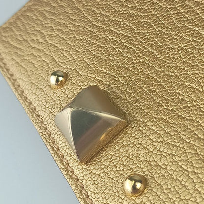 Hermes Card Case Business Holder Medor cp DORE Gold Siamese Light