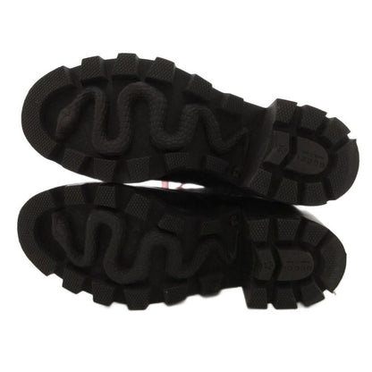 Gucci Sherry Line Long Boots Lace Up Leather 583338 37.5 Black JS • GY62