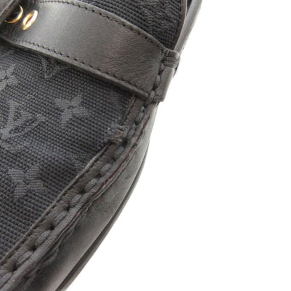 Louis Vuitton With Belt Strap Monogram Driving Shoes Loafers Leather Canvas