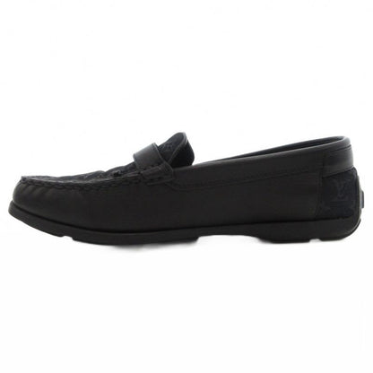 Louis Vuitton With Belt Strap Monogram Driving Shoes Loafers Leather Canvas