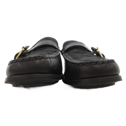 Louis Vuitton With Belt Strap Monogram Driving Shoes Loafers Leather Canvas