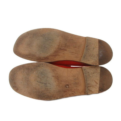 Celine Haraco Wood Sole Slip-on Shoes 37.5 Red Js Gy62