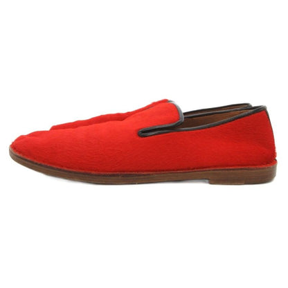 Celine Haraco Wood Sole Slip-on Shoes 37.5 Red Js Gy62