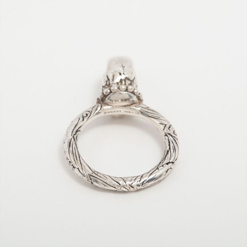 Gucci Anga Forest Eagle Head Silver Ring