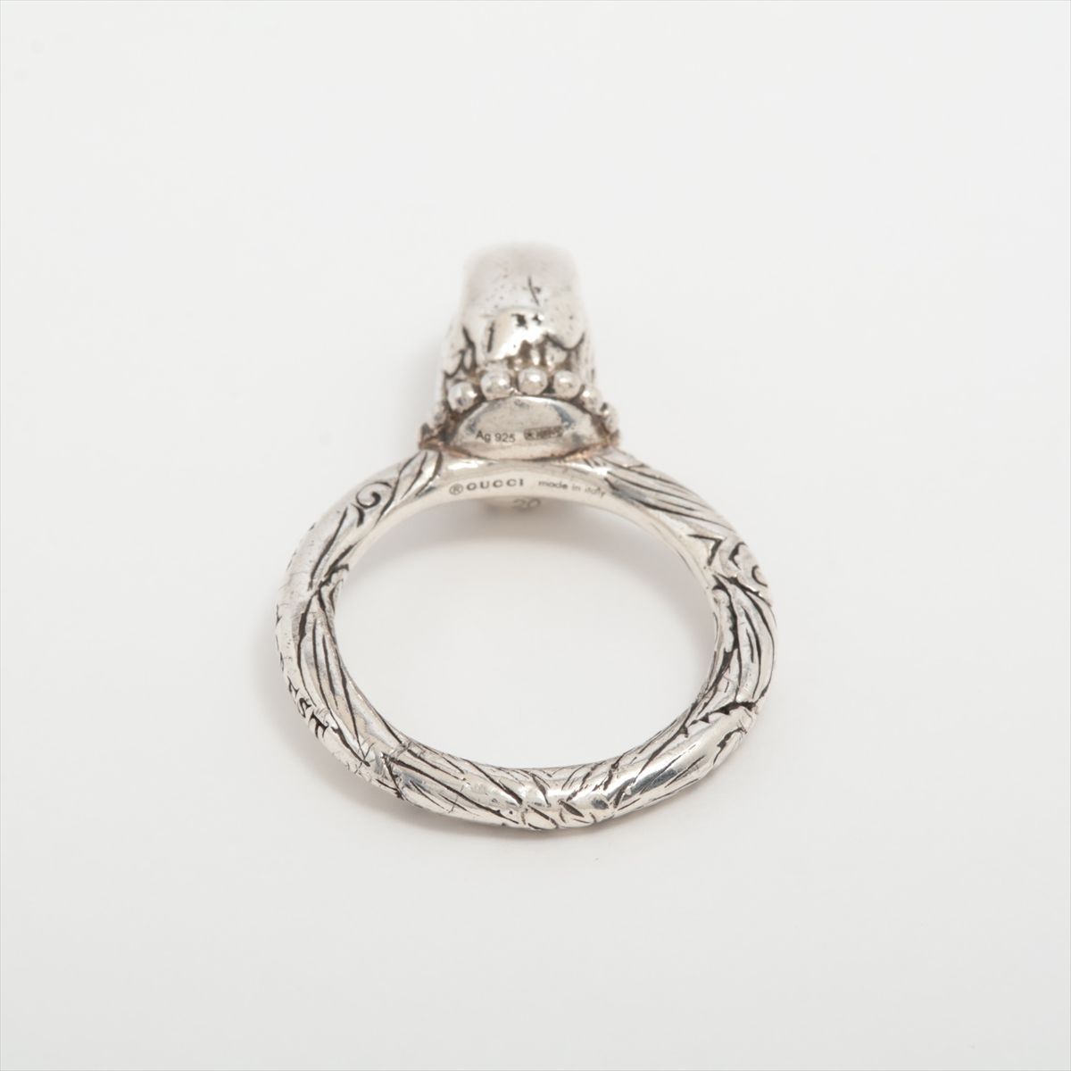 Gucci Anga Forest Eagle Head Silver Ring