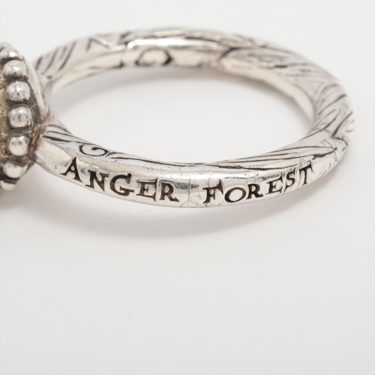 Gucci Anga Forest Eagle Head Silver Ring