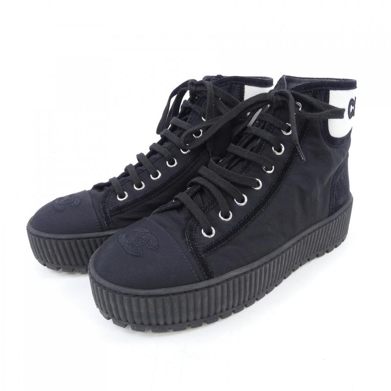 Chanel Lace Up Sneakers