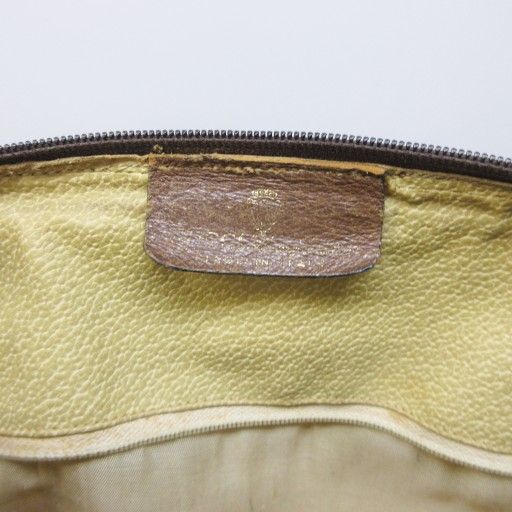 Gucci Old Sherry Line GG Plus Mini Boston Bag Handbag Interlocking Logo Plate