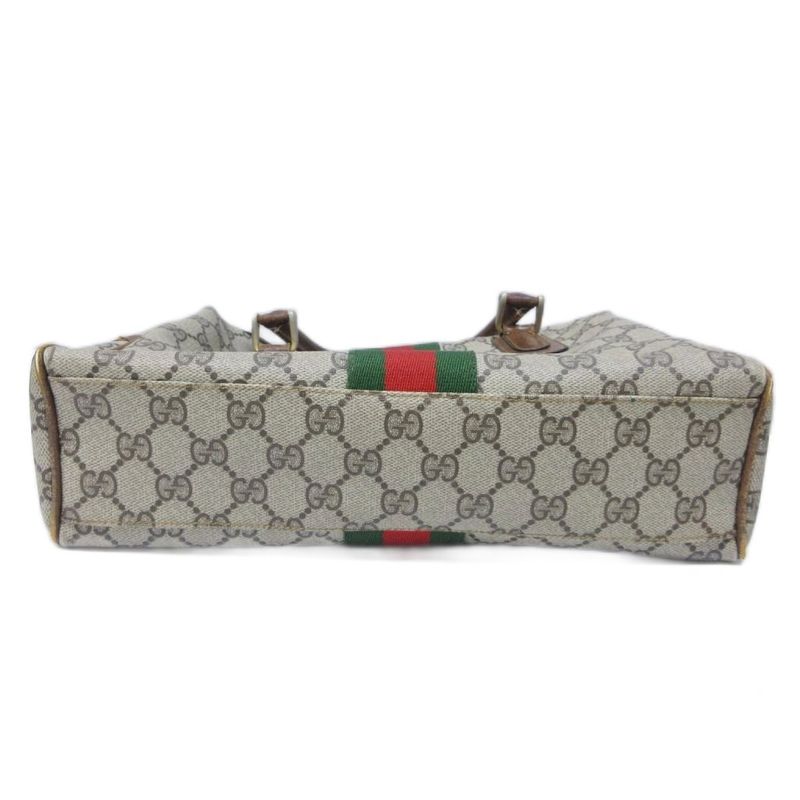 Gucci Old Sherry Line GG Plus Mini Boston Bag Handbag Interlocking Logo Plate