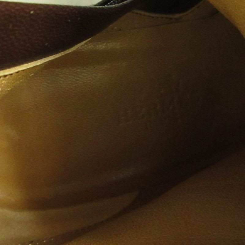 Hermes Side Zipper Short Boots Heel Brown 35.5 Approx 22.5 cm