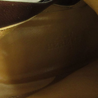Hermes Side Zipper Short Boots Heel Brown 35.5 Approx 22.5 cm