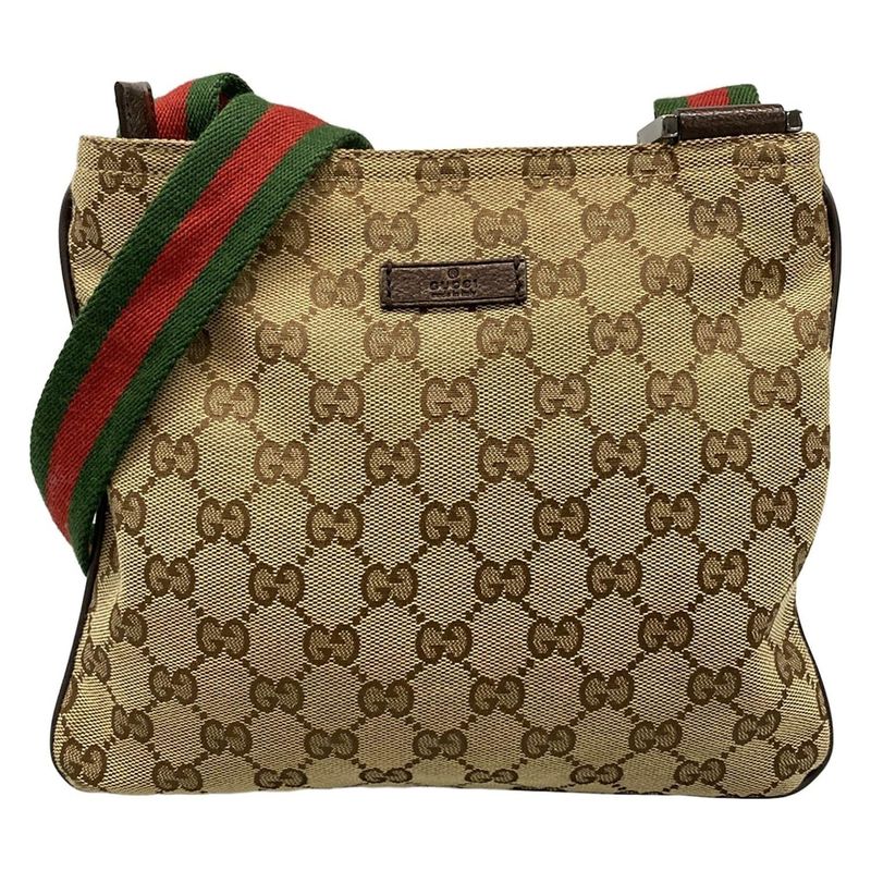 Gucci Shoulder Bag GG Pattern Sherry (web) 146309 Dark Brown X Beige X Multi