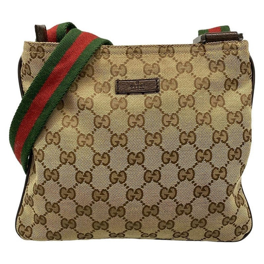 Gucci Shoulder Bag GG Pattern Sherry (web) 146309 Dark Brown X Beige X Multi