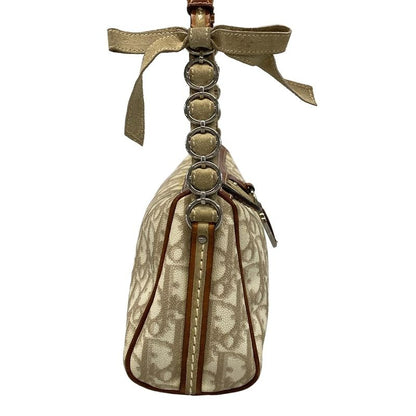 Dior Christian Dior Shoulder Bag Trotter Romantic Ivory X Beige X Brown Leather