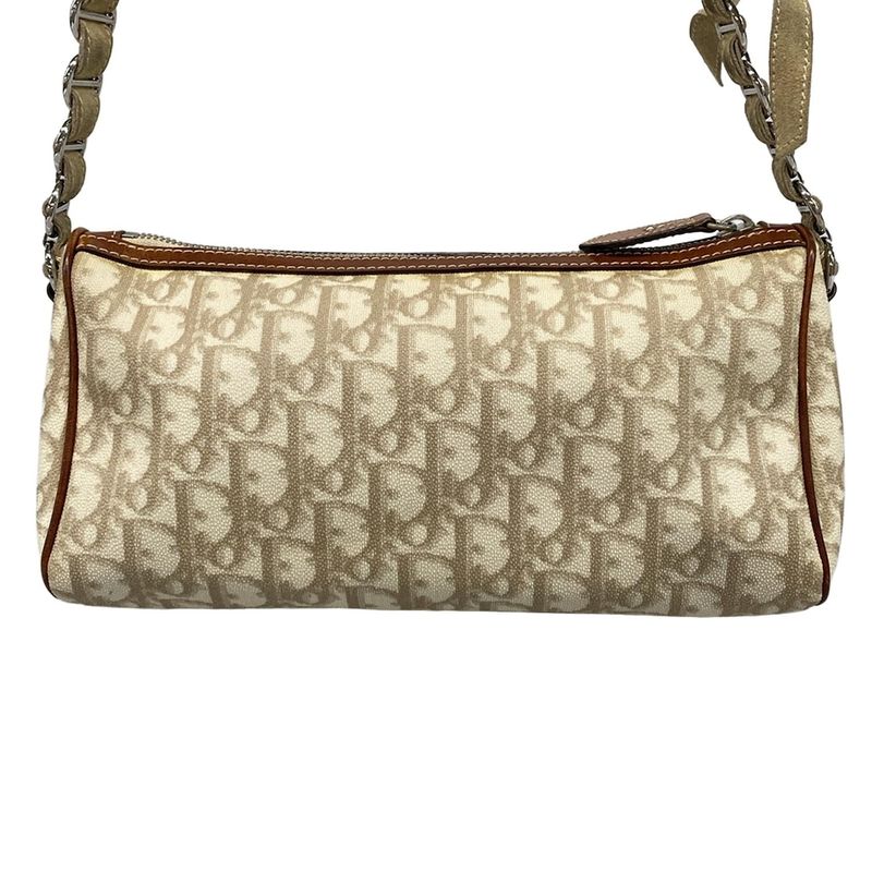 Dior Christian Dior Shoulder Bag Trotter Romantic Ivory X Beige X Brown Leather