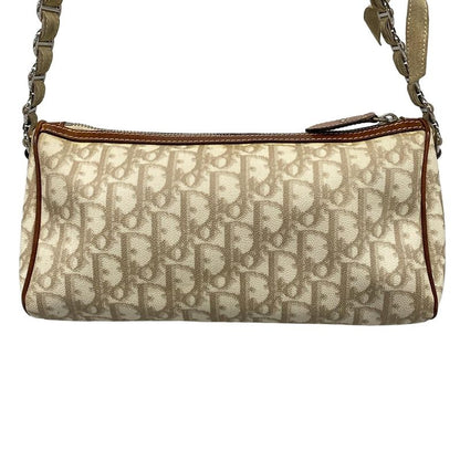 Dior Christian Dior Shoulder Bag Trotter Romantic Ivory X Beige X Brown Leather
