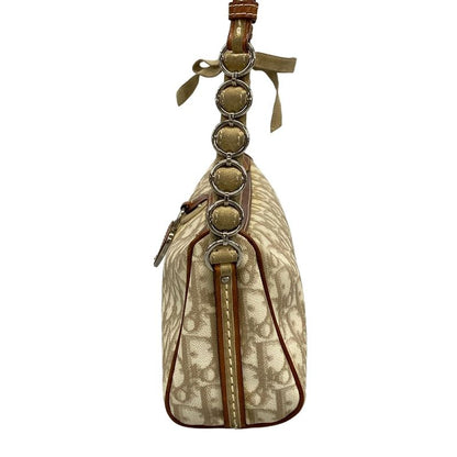 Dior Christian Dior Shoulder Bag Trotter Romantic Ivory X Beige X Brown Leather