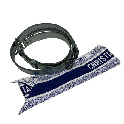 DIOR Christian Dior Handbag B Dior Dark Navy X Silver Leather