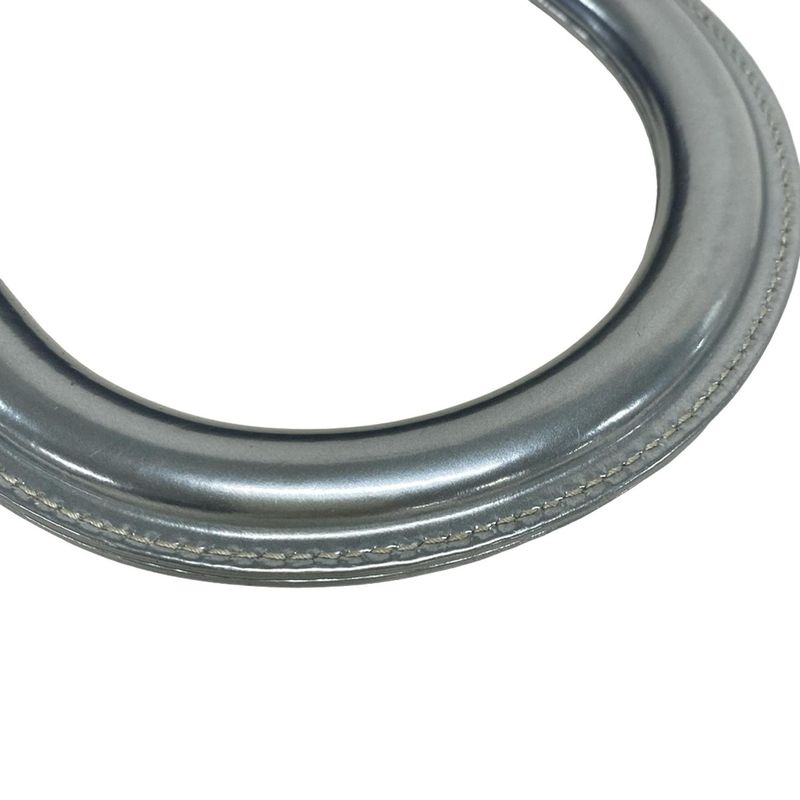 DIOR Christian Dior Handbag B Dior Dark Navy X Silver Leather