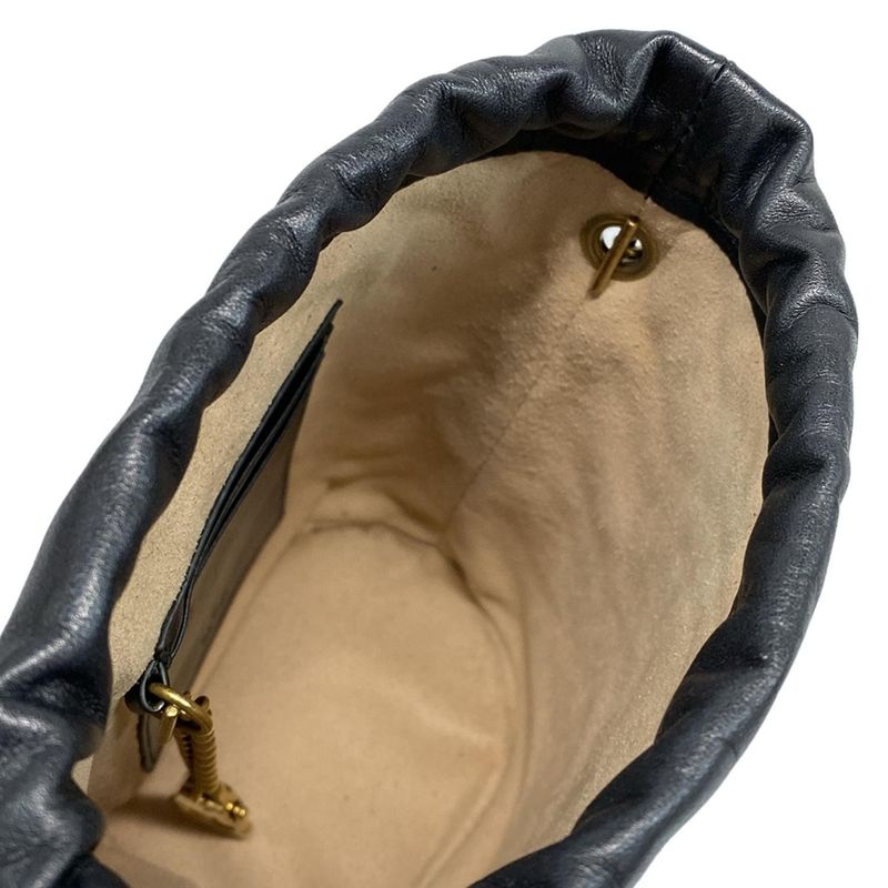 Gucci Shoulder Bag Ggmarmont Mini Bucket Bag 575163 Black Chain Shoulder