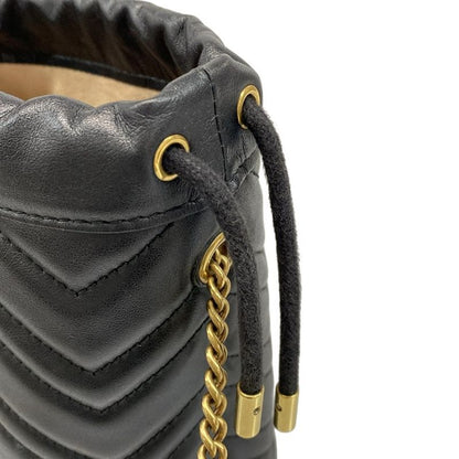 Gucci Shoulder Bag Ggmarmont Mini Bucket Bag 575163 Black Chain Shoulder