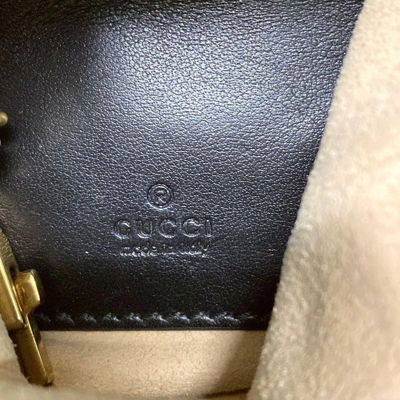 Gucci Shoulder Bag Ggmarmont Mini Bucket Bag 575163 Black Chain Shoulder