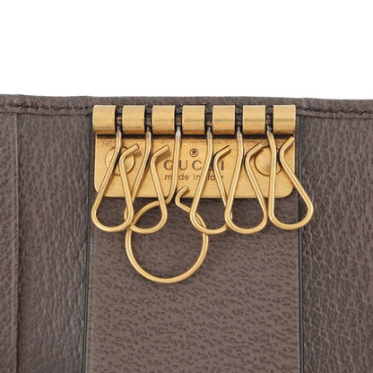 Gucci Key Case GG Supreme 6 Rows Key Holder Beige Brown