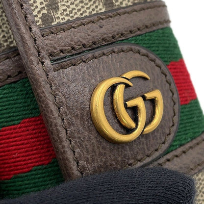 Gucci Key Case GG Supreme 6 Rows Key Holder Beige Brown