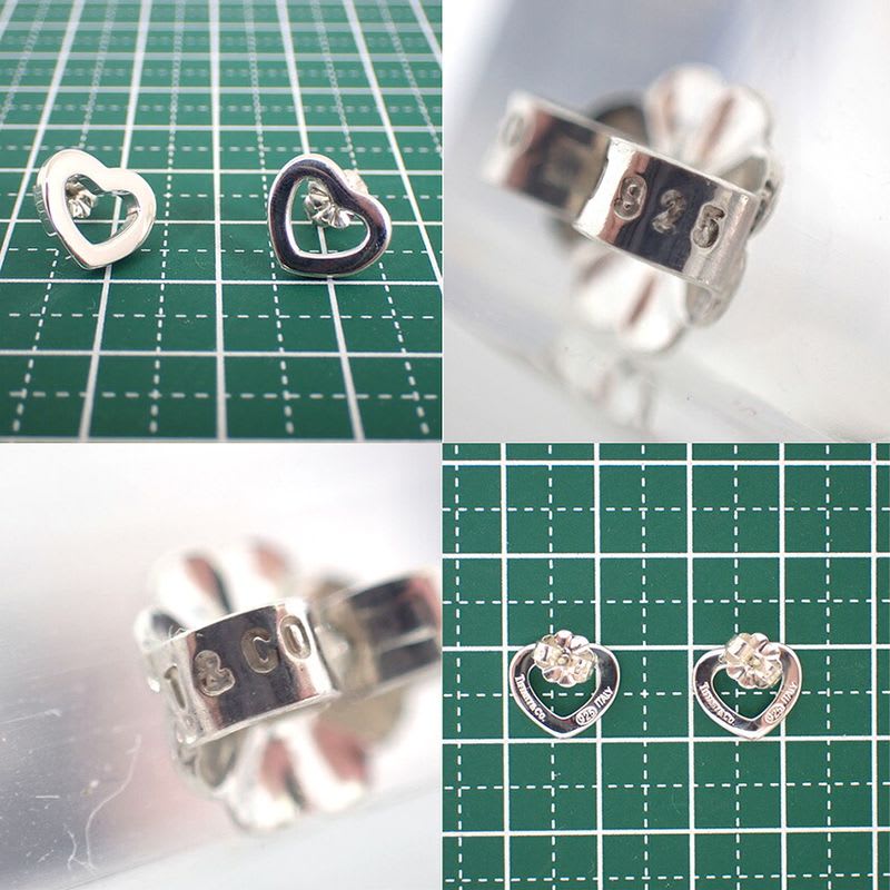 Tiffany & Co 925 Metro Heart Earrings